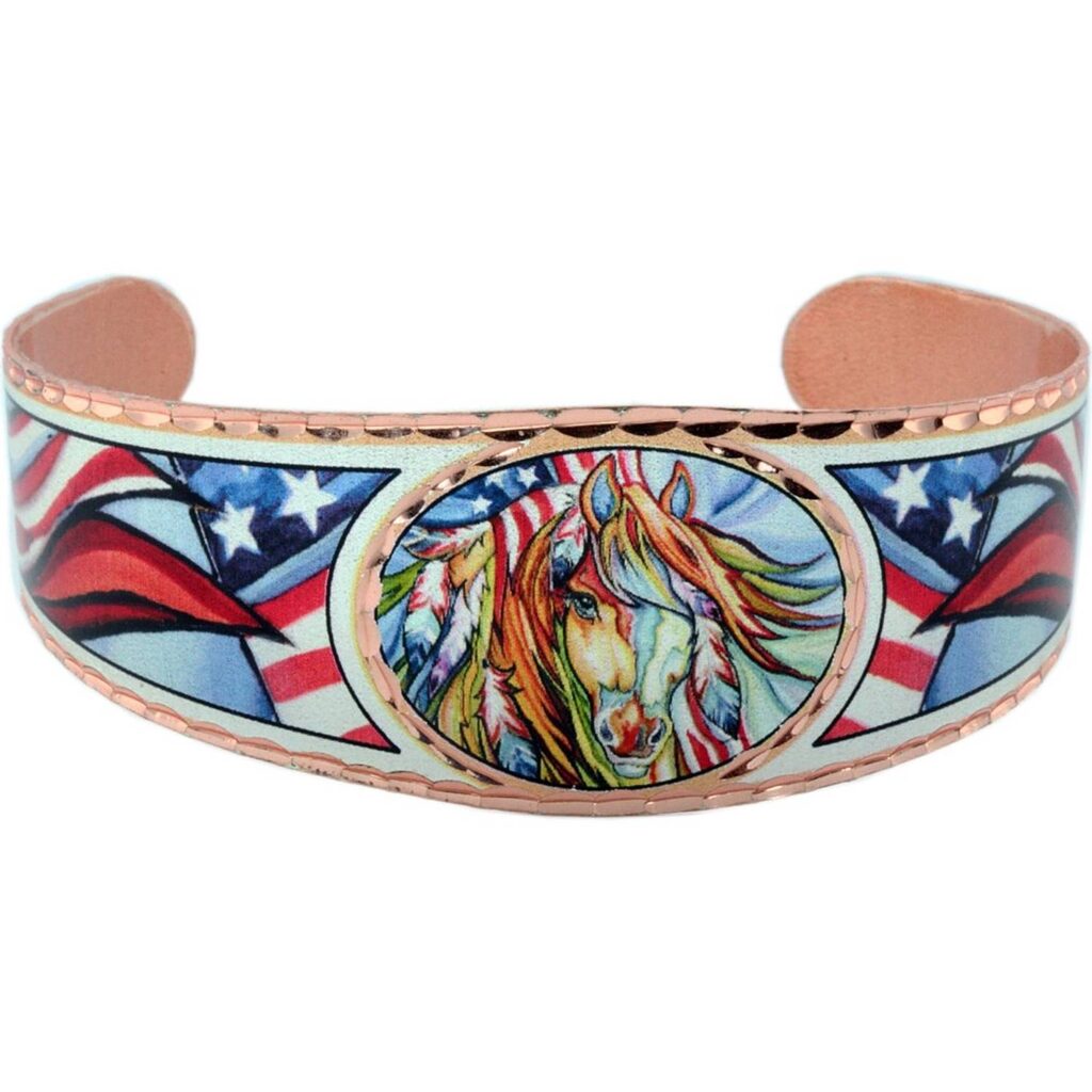 Colorful American Flag Horse Bracelet