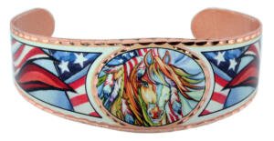 Colorful American Flag Horse Bracelet