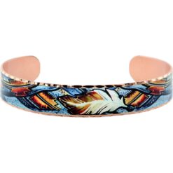 Feather Cuff Bracelet in Vibrant Colors