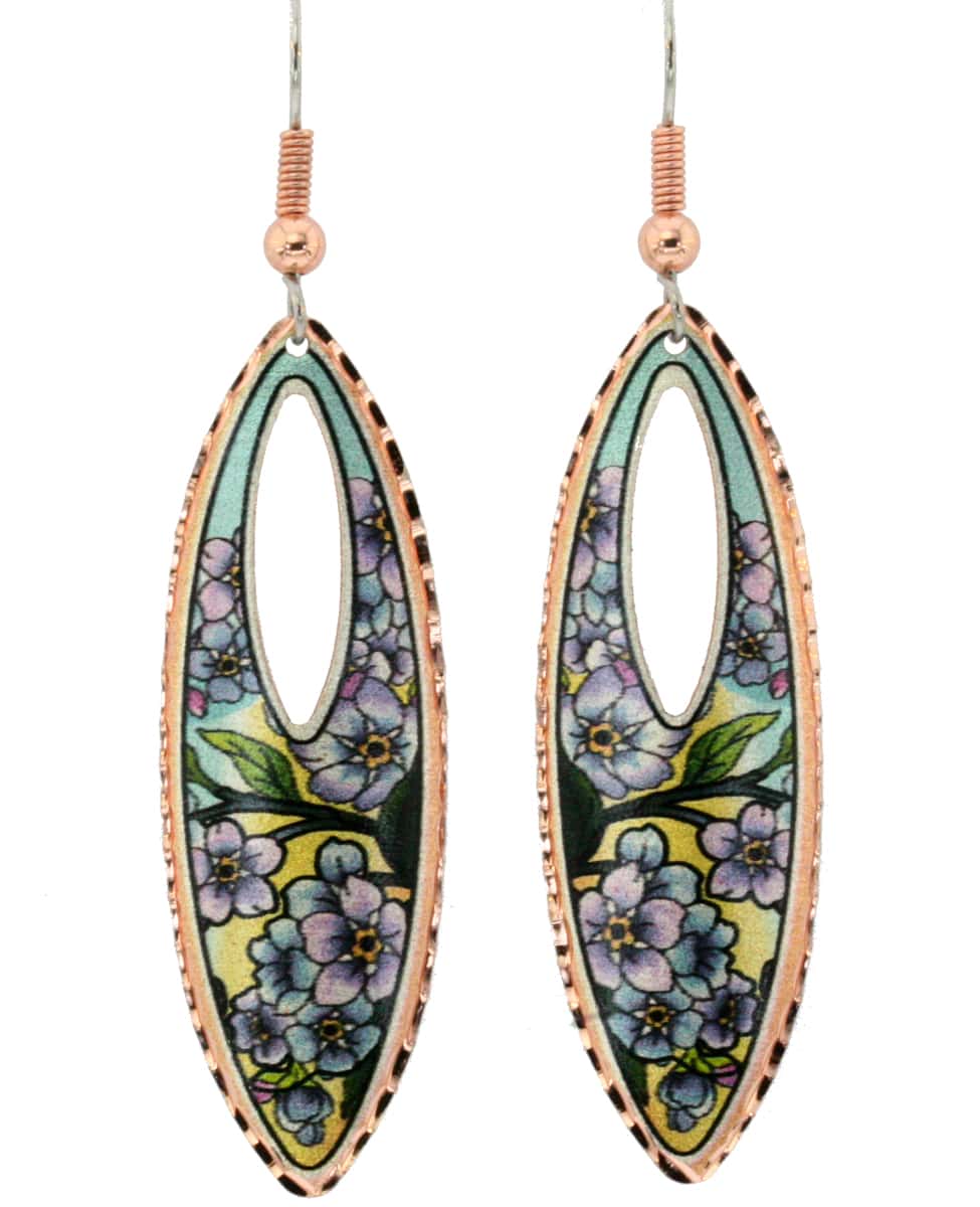 Teardrop Forget Me Not Earrings SJ-48 Teardrop Forget Me Not Earrings SJ-48