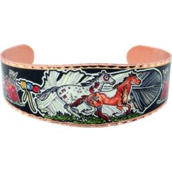 Feather with Wild Horses Bracelet