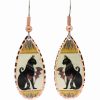 Ancient Egyptian Jewelry, Copper Cat Earrings