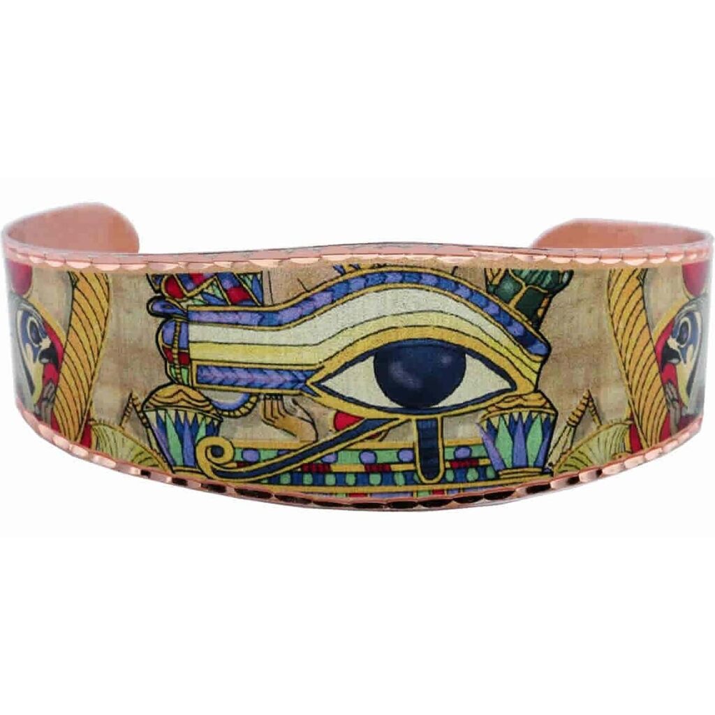 Ancient Egyptian Jewelry, Copper Eye of Ra Bracelet