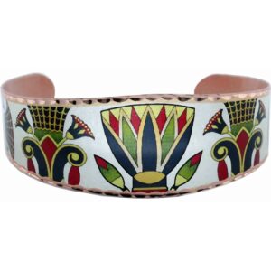 Ancient Egyptian Jewelry, Copper Lotus Bracelet