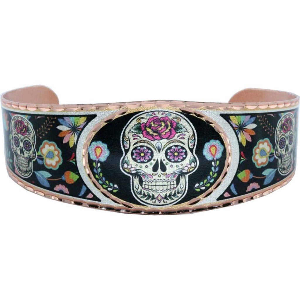 Copper Day of the Dead Bracelet