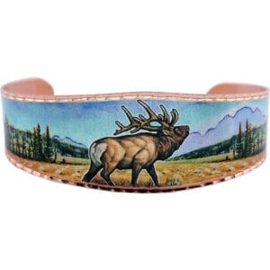Exquisitely stylish and distinctive, this colorful handmade copper elk bracelet perfectly illustrates why handmade jewelry is so popular.