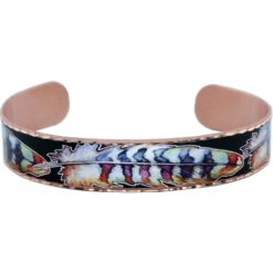Colorful Copper Feather Cuff Bracelet