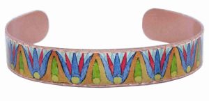 Colorful Lotus Cuff Bracelet BEG-08