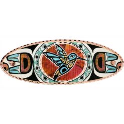 Hummingbird Hair Clip Handmade in Haida Hummingbird Artwork