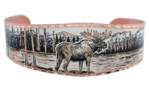 Silver Copper Moose Bracelets BR-61