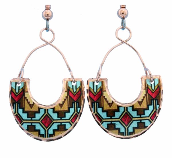 Alcohol Ink Southwestern Native Earrings