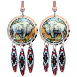 Charming White Buffalo Earrings