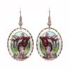 Alcohol Ink Art Jewelry, Elk Earrings LD-428