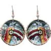Copper Colorful American Indian Chiefs Earrings