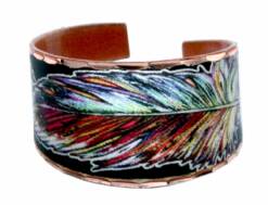 Colorful Copper Feather Rings RBN-54