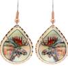 Colorful Copper Moose Earrings AK-65
