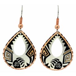 Copper Teardrop Bear Paw Earrings