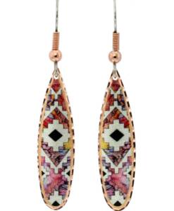 Teardrop Alcohol Ink Native Earrings LD-453