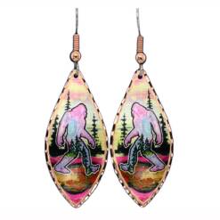 Long Teardrop Bigfoot Earrings LD-410