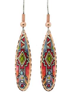Teardrop Colorful Native Earrings LD-444