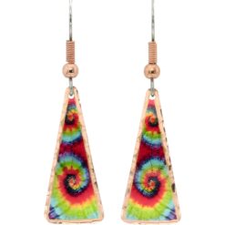 Copper Triangle Tie Dye Earrings
