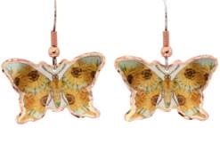Van Gogh Butterfly Shape Sunflowers Earrings