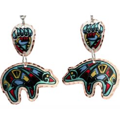 Dangle Bear and Bear Paw Earrings
