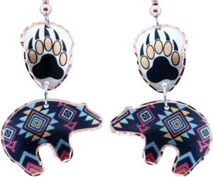 Bear Earrings Created in Colorful Native Design