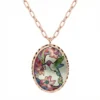 Artisanal Colorful Copper Hummingbird Necklace NCA-49