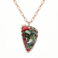 Bright Color Pendant Hummingbird Necklace NCA-433