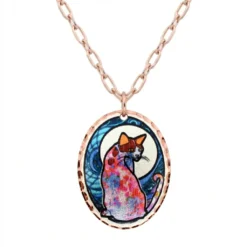 Colorful Cute Cat Necklace NCA-269