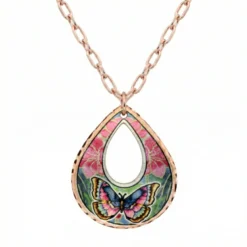 Colorful Copper Butterfly Necklace NCA-681