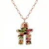 Cut Out  Colorful Inukshuk Necklace NCA-64
