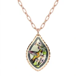 Unique Copper Hummingbird Necklace NCA-432