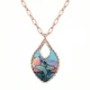 Colorful Sunset Dolphin Necklace NCA-754
