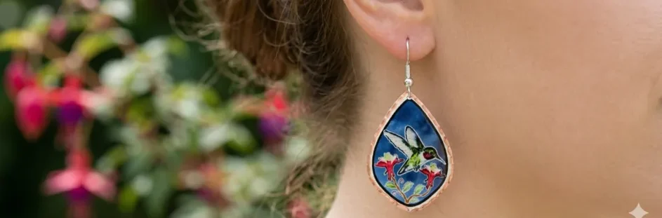 Copper Reflections Colorful Earrings Banner