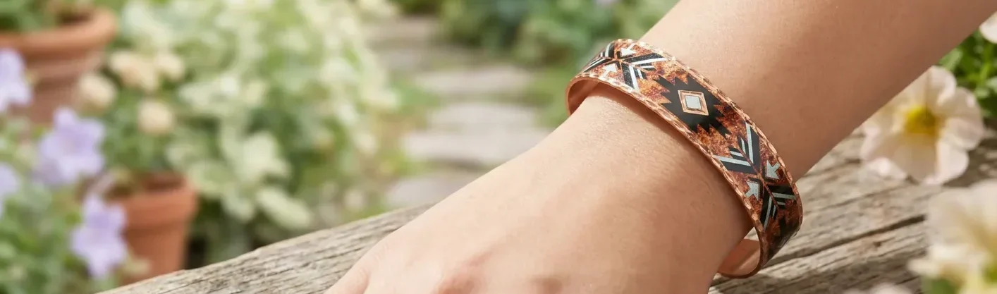 Copper Reflections Colorful Bracelets Banner