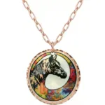 Horse Head Necklace Bright Colors