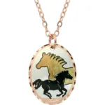 Silhouette Mustang Horse Necklace