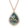 Hummingbird necklace handmade colorful copper NCA-44