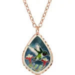 Hummingbird Necklace Handmade Colorful