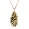 Unique Copper Leopard Print Necklace NCA-85