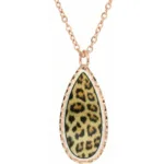 Awesome Unique Copper Leopard Print Necklace crafted from silver-plated pure copper and diamond cut by skilled artisans for a dazzling sparkle.