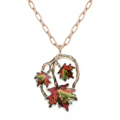 Cut Out Maple Leaves Necklaces NCA-631