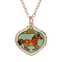 Copper Painted Pony Necklace NCA-224