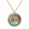 Copper Polar Bear Necklace NCA-12