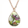 Water Lilies Dragonfly Necklace Copper NCA-562