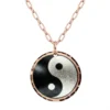 Handmade Copper Silver Yin Yang pendant Necklace NCA-97