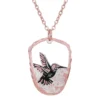 Copper Cut Out Hummingbird Necklace NCN-51