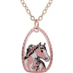 Copper Foal and Mare Necklace
